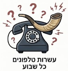 ערימת טלפונים וכלים נפרדים לניהול בית הכנסת